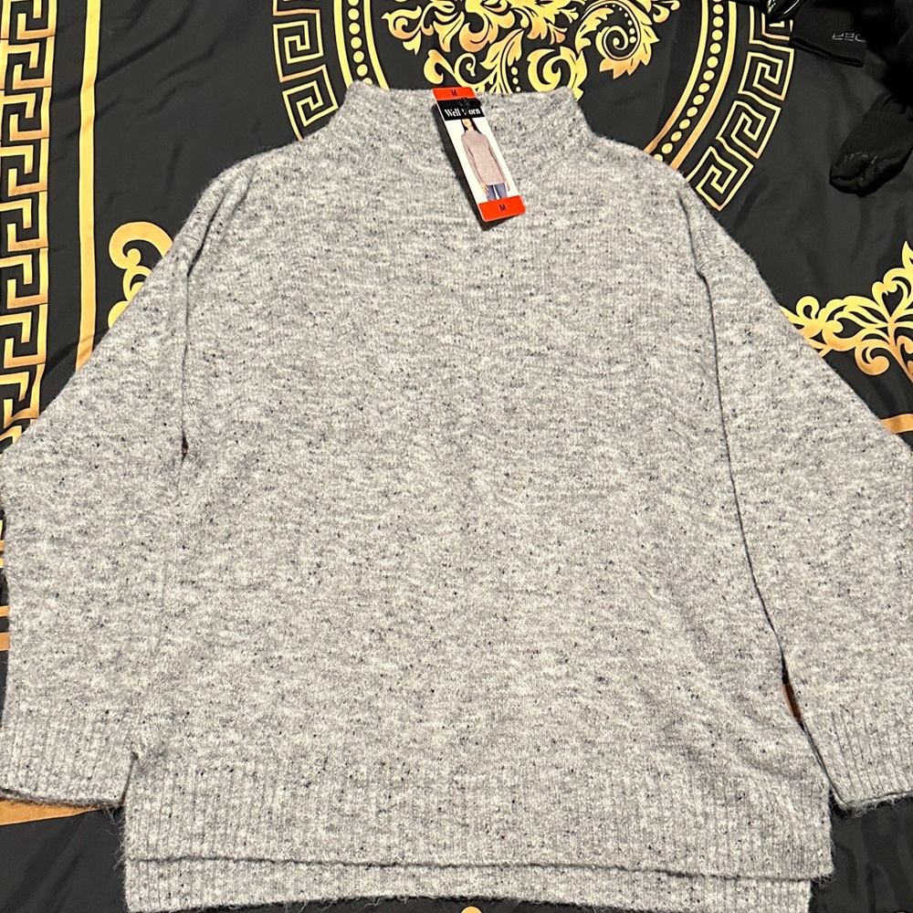New Heather Gray Turtleneck Sweater